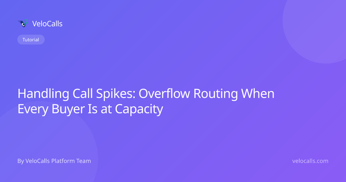 Handling Call Spikes: Overflow Routing When Every Buyer Is at Capacity