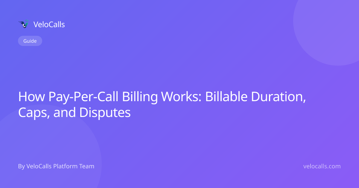 How Pay-Per-Call Billing Works: Billable Duration, Caps, and Disputes