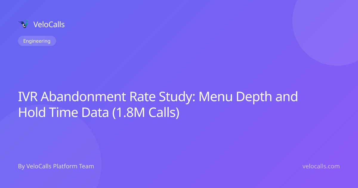 IVR Abandonment Rate Study: Menu Depth and Hold Time Data (1.8M Calls)